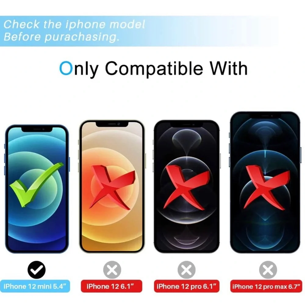 iPhone 12 Mini (5.4 inch) 5 Pack Tempered Glass Privacy Screen